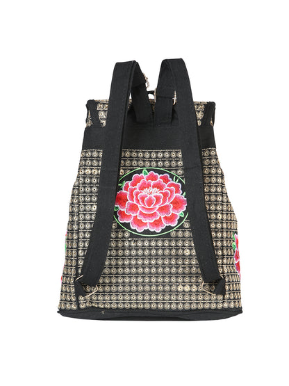 El General Embroidered Backpack-Black/Multicolor 702184