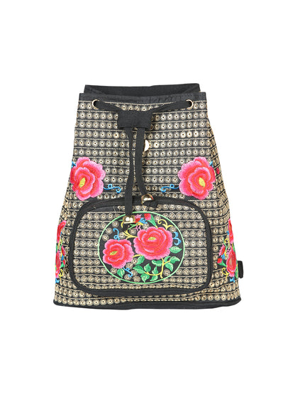 El General Embroidered Backpack-Black/Multicolor 702185