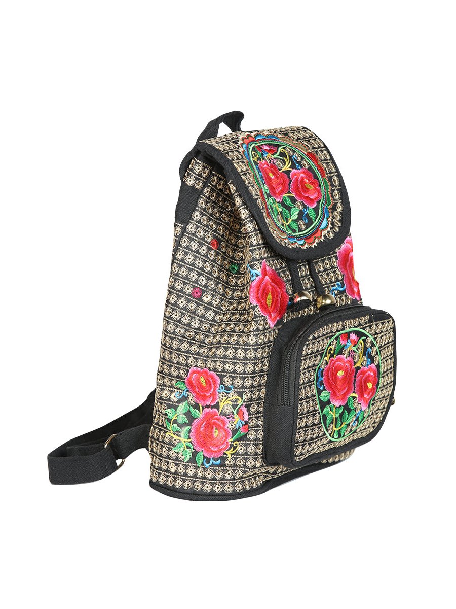 El General Embroidered Backpack-Black/Multicolor 702185