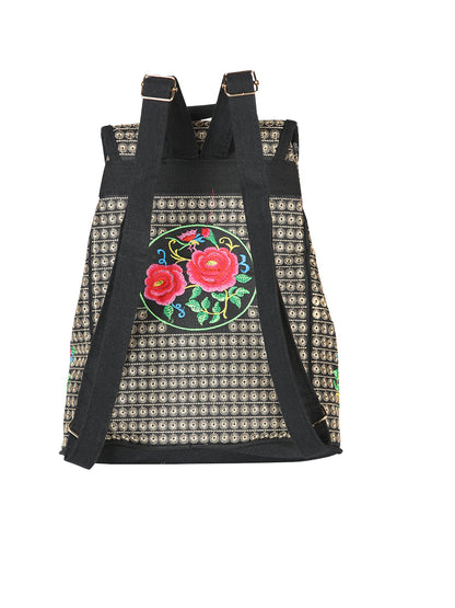 El General Embroidered Backpack-Black/Multicolor 702185