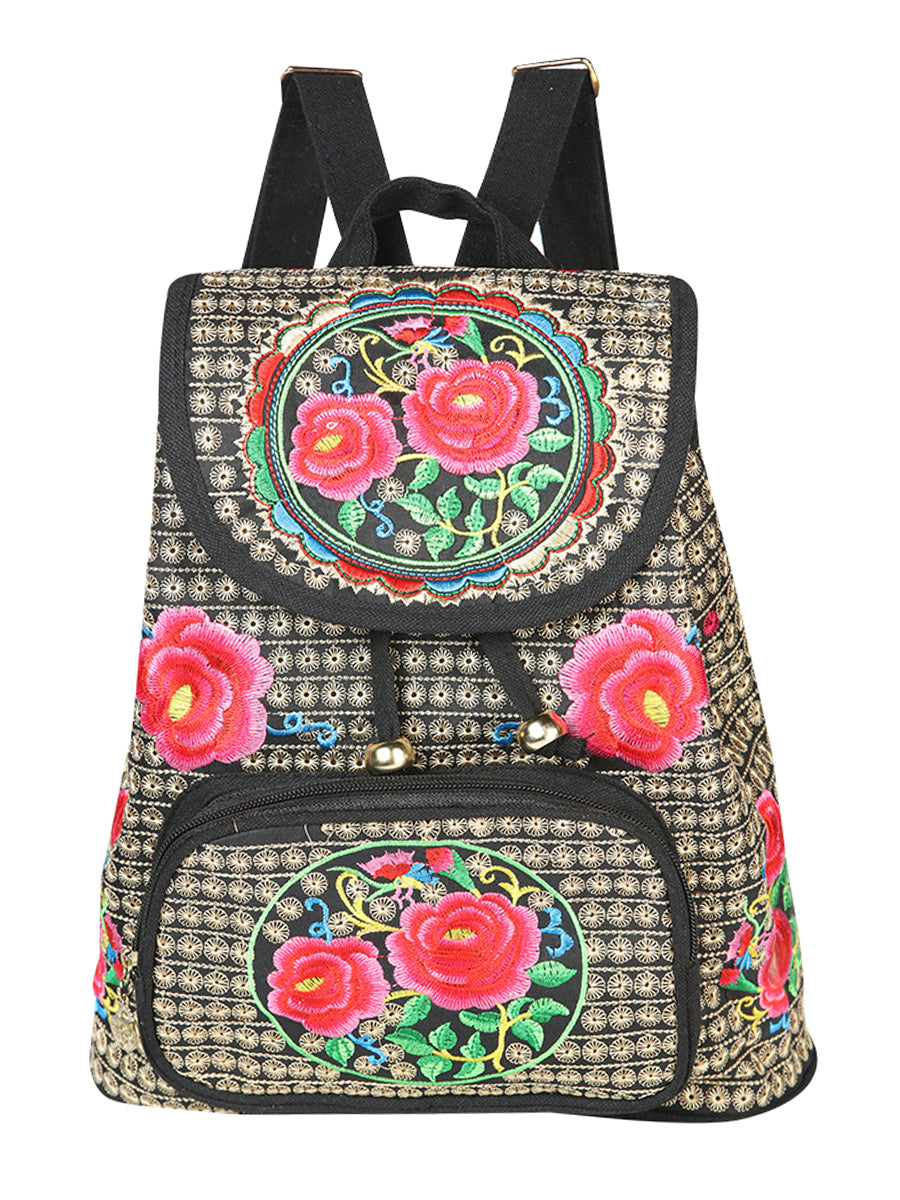 El General Embroidered Backpack-Black/Multicolor 702185