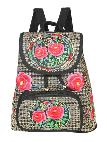 El General Embroidered Backpack-Black/Multicolor 702185