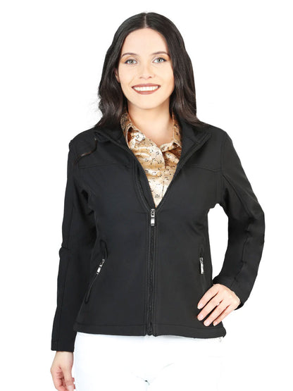 "Centenario" Women's Sofshell Jacket- Black 127084